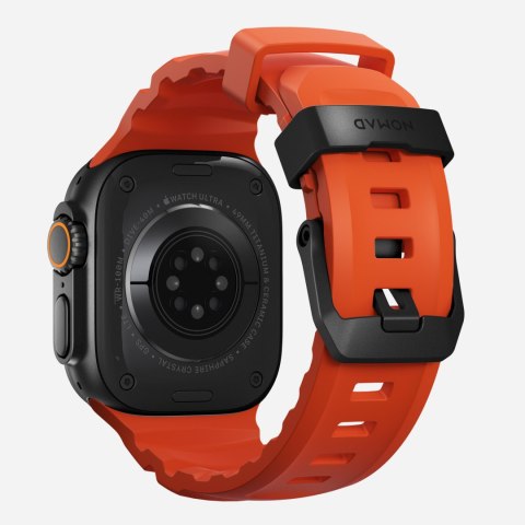 NOMAD Rocky Point Band - pasek do Apple Watch 44mm-49mm (Apple Watch 4-11, SE 1-3, Ultra 1-3) z FKM oraz tytanu (magma, black ha