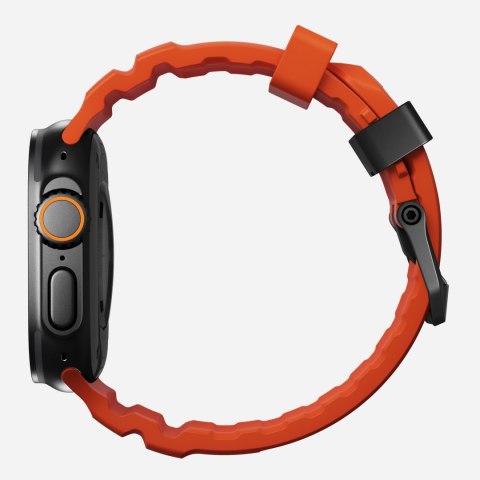 NOMAD Rocky Point Band - pasek do Apple Watch 44mm-49mm (Apple Watch 4-11, SE 1-3, Ultra 1-3) z FKM oraz tytanu (magma, black ha