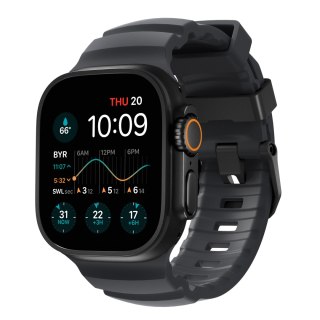 NOMAD Rocky Point Band - pasek do Apple Watch 44mm-49mm (Apple Watch 4-11, SE 1-3, Ultra 1-3) z FKM oraz tytanu (storm, black ha