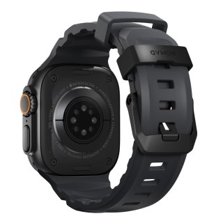 NOMAD Rocky Point Band - pasek do Apple Watch 44mm-49mm (Apple Watch 4-11, SE 1-3, Ultra 1-3) z FKM oraz tytanu (storm, black ha