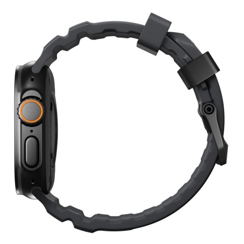 NOMAD Rocky Point Band - pasek do Apple Watch 44mm-49mm (Apple Watch 4-11, SE 1-3, Ultra 1-3) z FKM oraz tytanu (storm, black ha