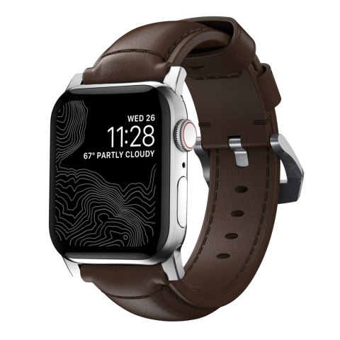 NOMAD Traditional Band - skórzany pasek do Apple Watch 44mm-49mm (Apple Watch 4-11, SE 1-3, Ultra 1-3) skóra Horween (rustic bro