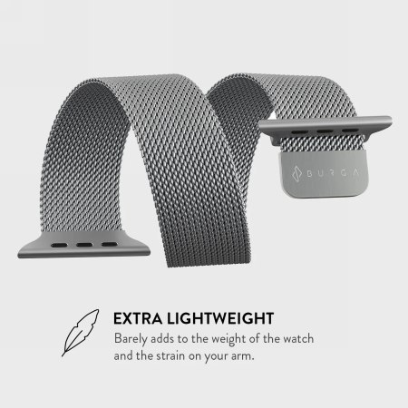 BURGA Metal Mesh Band - bransoleta do Apple Watch 42-49 mm (silver)