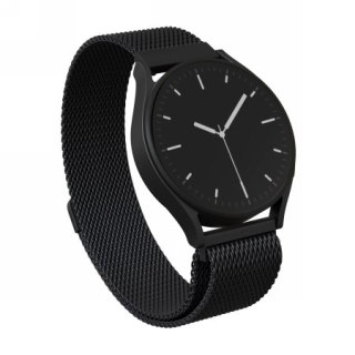 BURGA Metal Mesh Band - uniwersalna bransoleta do zegarka 20 mm (black)
