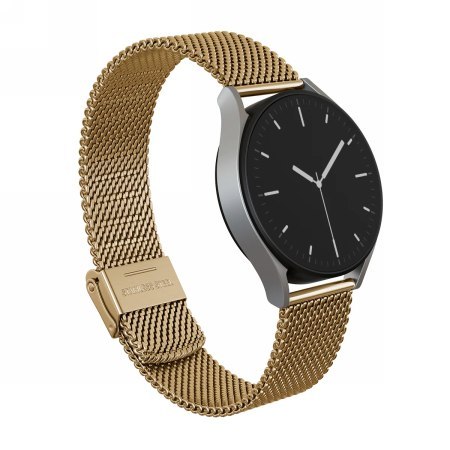 BURGA Metal Mesh Elegance - uniwersalna bransoleta do zegarka 22 mm (gold)