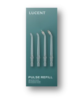 Be Lucent Pulse Nozzles - wymienne końcówki do irygatora Pulse (2x standard, 1x ortodontyczna, 1x periodontologiczna) (4 szt.)