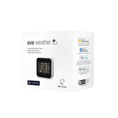 Eve Weather Matter - monitor temperatury i wilgotności (kompatybilność: Apple Home, Samsung SmartThings, Alexa, Google Home)