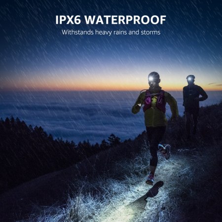Lepro Head Torch (2 Pack) - wodoszczelne latarki czołowe LED zasilane bateriami IPX6 (2 pack) (zestaw nie zawiera baterii)