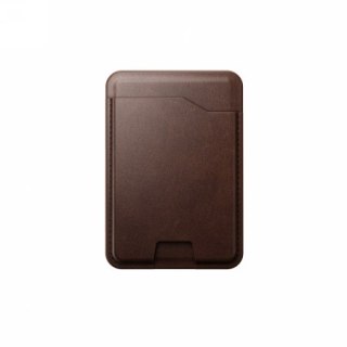 NOMAD Leather Mag Wallet - skórzany portfel kompatybilny z MagSafe oraz Apple Find My, skóra Horween (rustic brown)