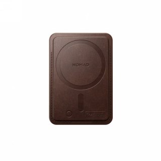 NOMAD Leather Mag Wallet - skórzany portfel kompatybilny z MagSafe oraz Apple Find My, skóra Horween (rustic brown)