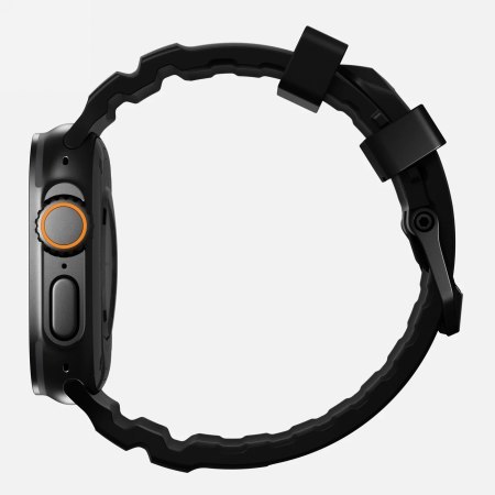 NOMAD Rocky Point Band - pasek do Apple Watch 44mm-49mm (Apple Watch 4-11, SE 1-3, Ultra 1-3) z FKM oraz tytanu (carbon black, b