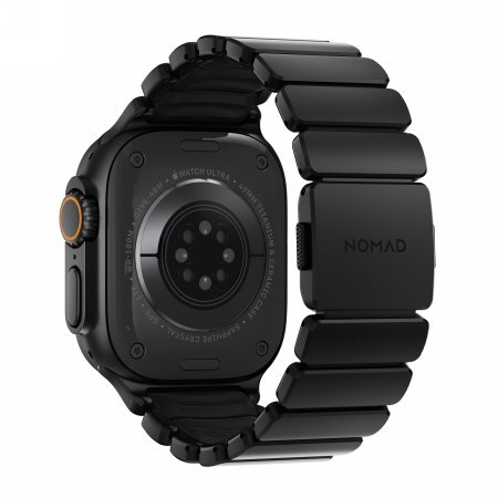 NOMAD Stratos Band - tytanowa bransoleta do Apple Watch 44mm-49mm (Apple Watch 4-11, SE 1-3, Ultra 1-3) z FKM (black titanium, b