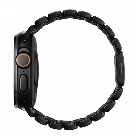NOMAD Stratos Band - tytanowa bransoleta do Apple Watch 44mm-49mm (Apple Watch 4-11, SE 1-3, Ultra 1-3) z FKM (black titanium, b