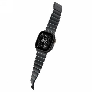 NOMAD Stratos Band - tytanowa bransoleta do Apple Watch 44mm-49mm (Apple Watch 4-11, SE 1-3, Ultra 1-3) z FKM (black titanium, i