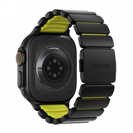 NOMAD Stratos Band - tytanowa bransoleta do Apple Watch 44mm-49mm (Apple Watch 4-11, SE 1-3, Ultra 1-3) z FKM (black titanium, v