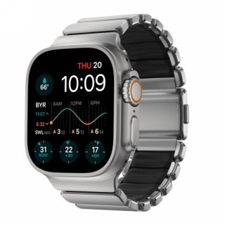 NOMAD Stratos Band - tytanowa bransoleta do Apple Watch 44mm-49mm (Apple Watch 4-11, SE 1-3, Ultra 1-3) z FKM (natural titanium,