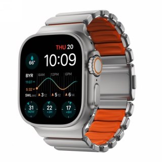 NOMAD Stratos Band - tytanowa bransoleta do Apple Watch 44mm-49mm (Apple Watch 4-11, SE 1-3, Ultra 1-3) z FKM (natural titanium,