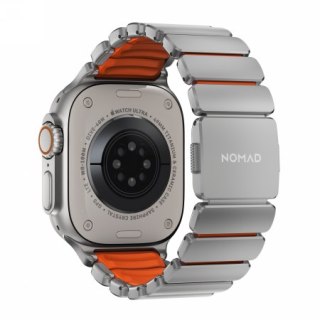 NOMAD Stratos Band - tytanowa bransoleta do Apple Watch 44mm-49mm (Apple Watch 4-11, SE 1-3, Ultra 1-3) z FKM (natural titanium,