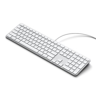 Satechi Slim LX3 Wired - klawiatura USB-C/USB-A z układem numerycznym i przełącznikiem trybu Mac/Windows (silver)