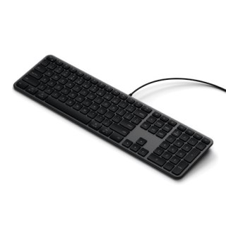 Satechi Slim LX3 Wired - klawiatura USB-C/USB-A z układem numerycznym i przełącznikiem trybu Mac/Windows (space black)
