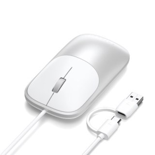 Satechi Slim LX Wired Mouse - mysz optyczna USB-A/USB-C (silver)