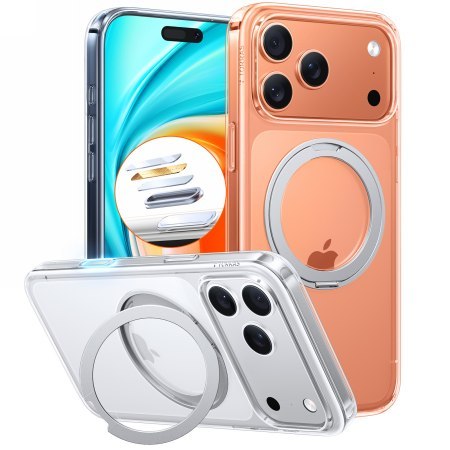 TORRAS Ostand Pro - etui do iPhone 18 Pro / 17 Pro kompatybilne z MagSafe (clear) [go]