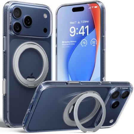 TORRAS Ostand R Fitness - etui do iPhone 17 Pro Max kompatybilne z MagSafe (clear)
