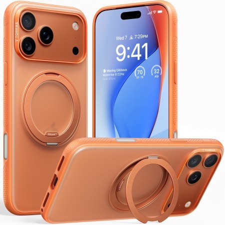 TORRAS Ostand R Fitness - etui do iPhone 18 Pro Max / 17 Pro Max kompatybilne z MagSafe (energy orange) [go]
