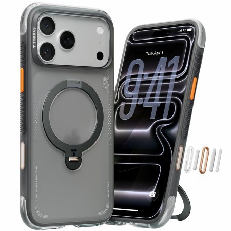 TORRAS Ostand Spin Air - etui do iPhone 17 Pro kompatybilne z MagSafe (shadow black) [eol]
