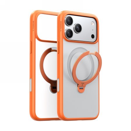 TORRAS Ostand Spin - etui do iPhone 18 Pro / 17 Pro kompatybilne z MagSafe (energy orange) [go]