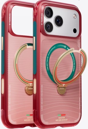 TORRAS World Cup Ostand Q3 Air - etui do iPhone 18 Pro / 17 Pro kompatybilne z MagSafe (portugal red) [go]