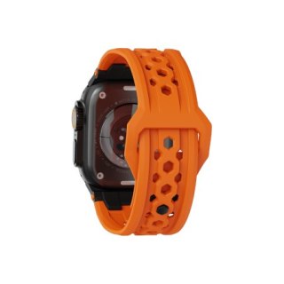 UAG Monarch - pasek FKM do Apple Watch 44mm-49mm (Apple Watch 4-11, SE 1-3, Ultra 1-3) (orange / black titanium)