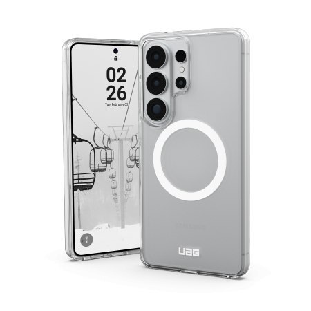 UAG Scout Clear Magnet - etui z wbudowanym modułem magnetycznym do Samsung Galaxy S26 Ultra (ice/white)