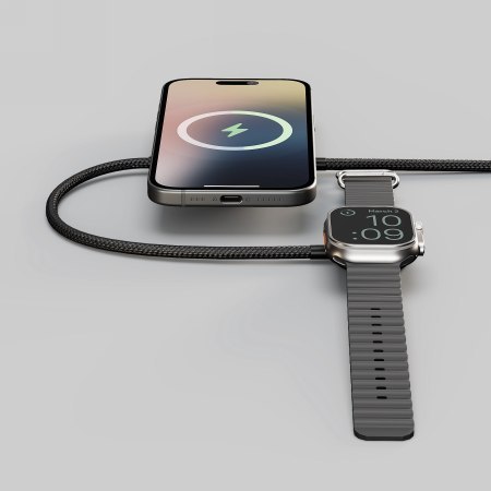 ZENS Charging Cable Pro 2 - kabel USB-C do iPhone i Apple Watch, wspiera bezprzewodowe ładowanie Qi2 15 W (black)