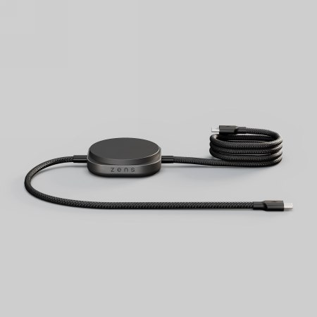 ZENS Charging Cable USB C-C Pro 2 - magnetyczny kabel USB C-C do ładowania przewodowego do 240 W, wspiera Qi2 15 W, do użycia z 