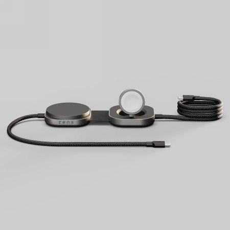 ZENS Charging Cable USB C-C Pro 3 - magnetyczny kabel USB C-C do ładowania przewodowego do 240 W, wspiera Qi2 15 W, możliwość ła