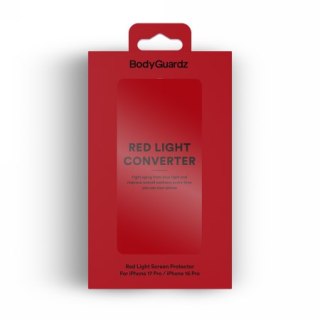 BodyGuardz Red light Converter Glass - szkło ochronne z konwerterem światła niebieskiego do iPhone 17 Pro / 16 Pro