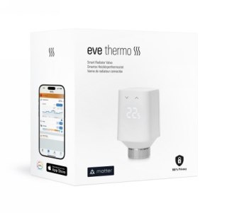 Eve Thermo Matter 5gen - inteligentny termostat (kompatybilność: Apple Home, Samsung SmartThings, Alexa, Google Home, Home Assis
