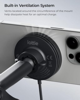 IOttie Velox Mini Qi2 Wireless Dash & Windshield Mount - uchwyt samochodowy na telefon na deske rozdzielczą i przednią szybę z ł
