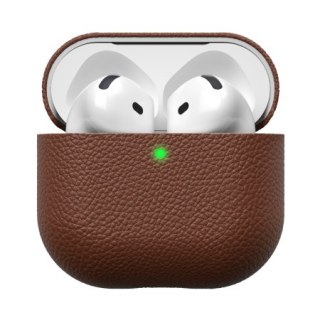 KeyBudz Artisan Leather Case - skórzane etui ochronne do AirPods 4 (natural brown)