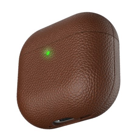 KeyBudz Artisan Leather Case - skórzane etui ochronne do AirPods 4 (natural brown)