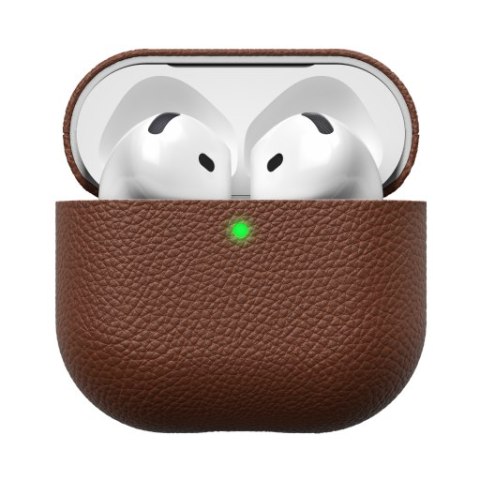 KeyBudz Artisan Leather Case - skórzane etui ochronne do AirPods 4 (natural brown)