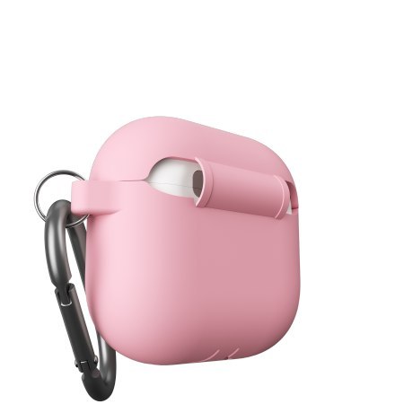 KeyBudz Elevate Keychain - silikonowe etui ochronne do AirPods 4 (blush pink)