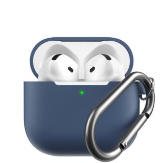 KeyBudz Elevate Keychain - silikonowe etui ochronne do AirPods 4 (cobalt blue)