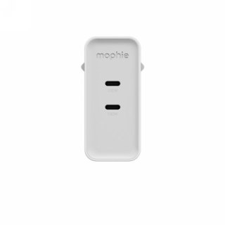 Mophie ROC GaN - ładowarka sieciowa, 2x USB-C, 100W (white)