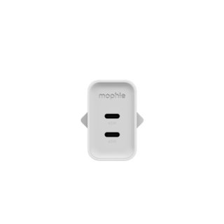 Mophie ROC GaN - ładowarka sieciowa, 2x USB-C, 45W (white)
