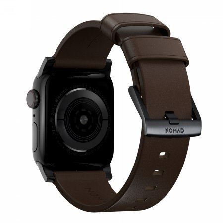 NOMAD Modern Band - skórzany pasek do Apple Watch 44mm-49mm (Apple Watch 4-11, SE 1-3, Ultra 1-3) skóra Horween (rustic brown, b