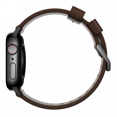 NOMAD Modern Band - skórzany pasek do Apple Watch 44mm-49mm (Apple Watch 4-11, SE 1-3, Ultra 1-3) skóra Horween (rustic brown, b