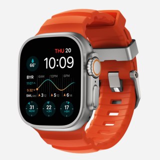 NOMAD Rocky Point Band - pasek do Apple Watch 44mm-49mm (Apple Watch 4-11, SE 1-3, Ultra 1-3) z FKM oraz tytanu (magma, natural 