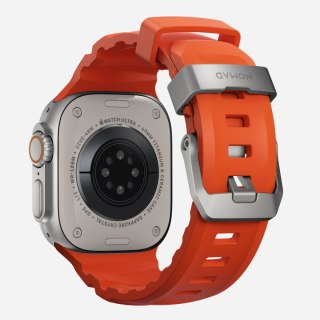 NOMAD Rocky Point Band - pasek do Apple Watch 44mm-49mm (Apple Watch 4-11, SE 1-3, Ultra 1-3) z FKM oraz tytanu (magma, natural 